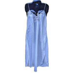 Vintage Deena Satin Nightgown M Wedding Sequin Lace Rose Coquette Romantic Fairy